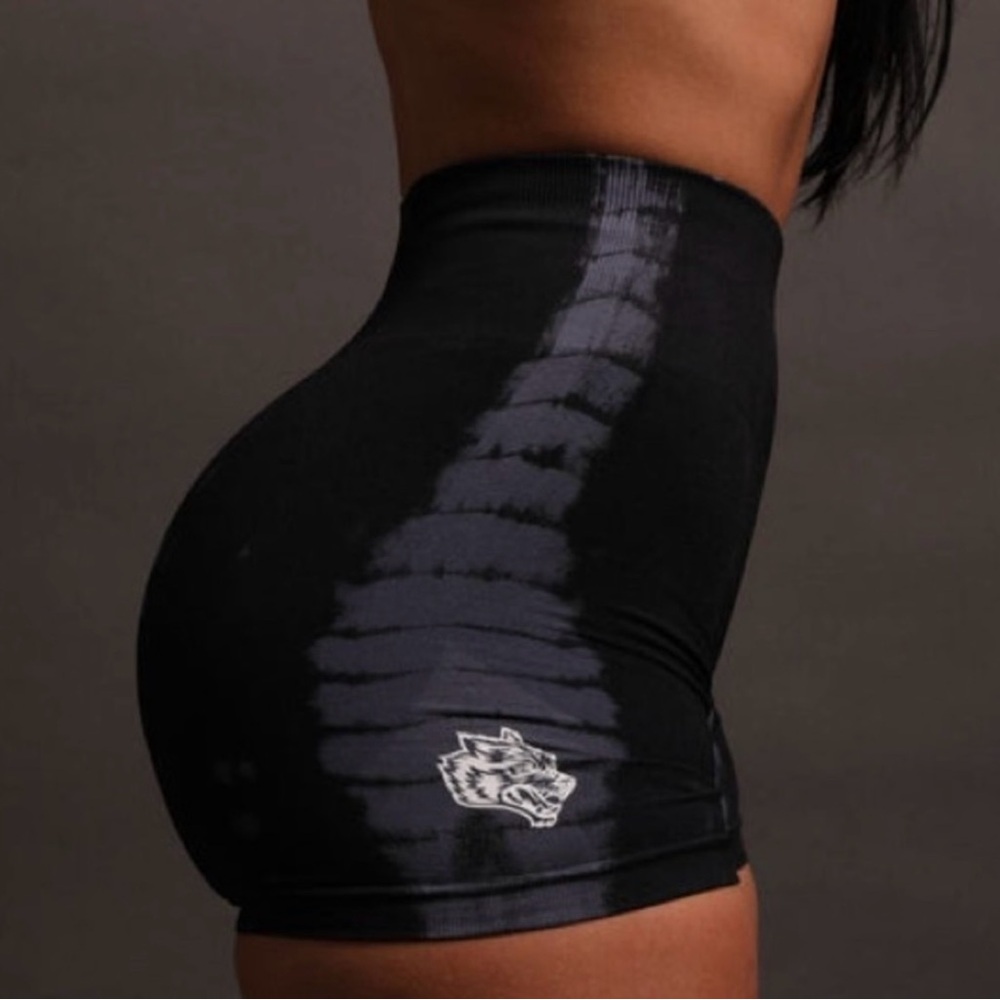 Darc Sport Black and Gray High Waist Shorts